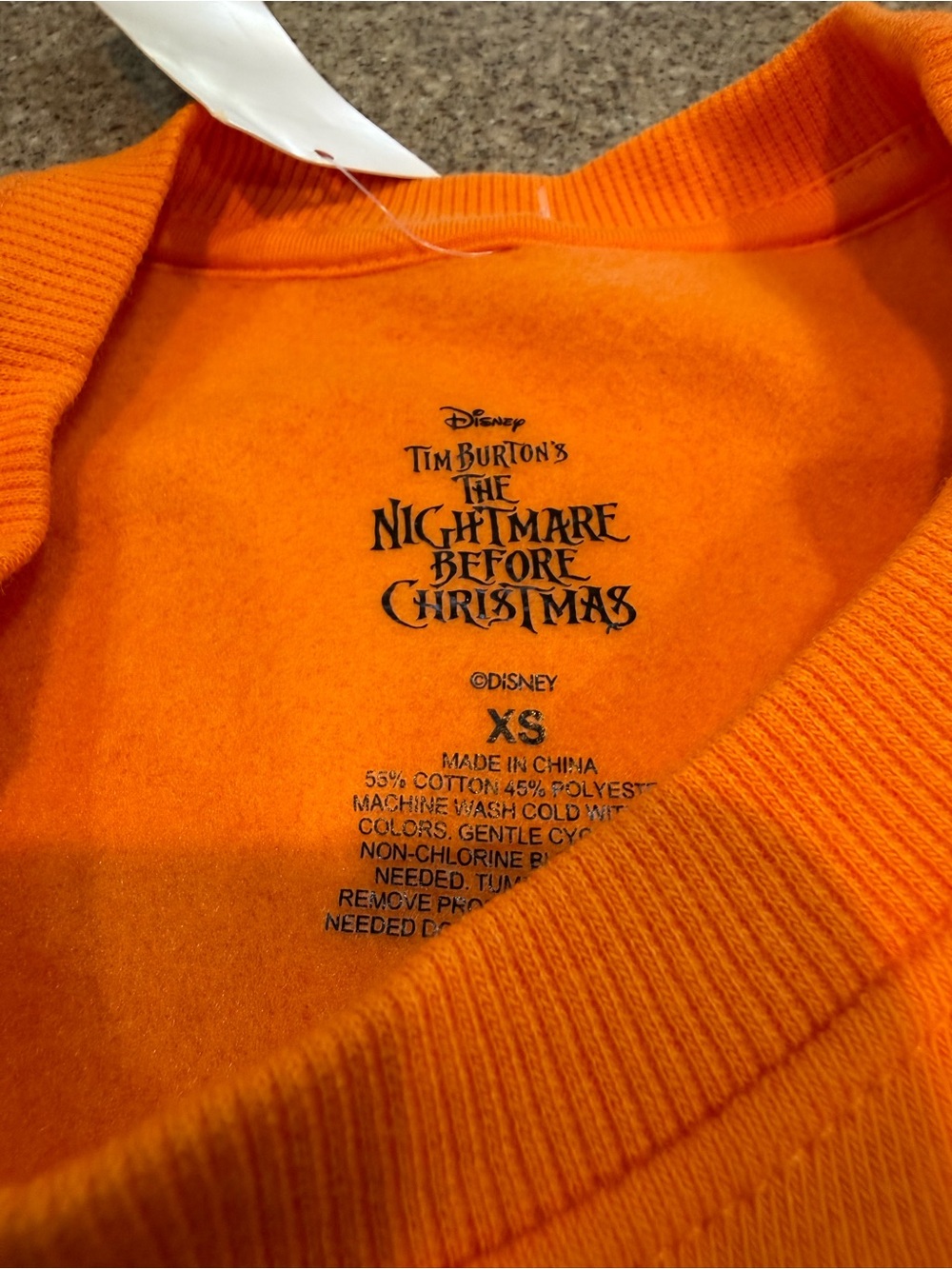 The Nightmare Before Christmas Jack Crewneck Fleece Sweatshirt, Size XS, NWT! - Picture 4 of 6
